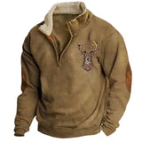 Günter Herrenpullover mit Reißverschluss im Vintage-Stil