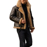 Luca elegante Herrenlederjacke mit Lammfell