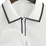 Levin Geripptes Herren-Poloshirt