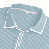 Levin Geripptes Herren-Poloshirt
