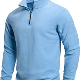 Langärmlige Herren-Strickjacke mit Reißverschluss