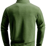 Langärmlige Herren-Strickjacke mit Reißverschluss