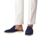 Herren-Yacht-Mules aus Wildleder – Marineblau