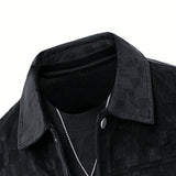 Karierte Herrenjacke in Wildlederoptik