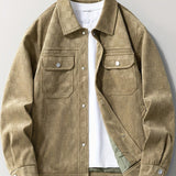 Karierte Herrenjacke in Wildlederoptik