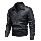Elegante winddichte Herren-Lederjacke