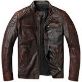 Vintage-Herren-Lederjacke