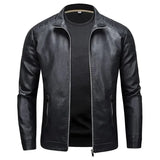 Herrenlederjacke mit Stehkragen – moderner Schnitt