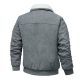 Herrenjacke aus Cord und Fleece