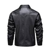 Elegante winddichte Herren-Lederjacke
