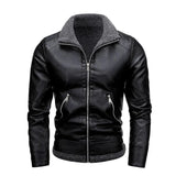 Elegante Herren-Lederjacke mit Fleece