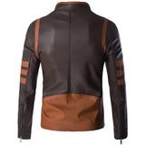 Herren-Lederjacke mit Streifen