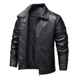 Elegante winddichte Herren-Lederjacke