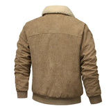 Herrenjacke aus Cord und Fleece