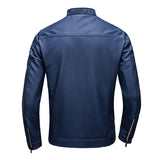 Herrenlederjacke mit Stehkragen – moderner Schnitt