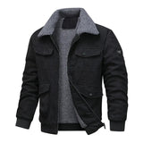 Herrenjacke aus Cord und Fleece