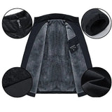 Wattierte Herren-Winterjacke mit Fleecefutter