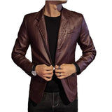 Herren-Lederjacke im Business-Casual-Stil