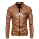 Herren-Lederjacke mit Fellbesatz