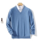 Weicher Herrenpullover mit V-Ausschnitt
