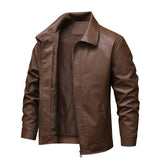 Herren-Bikerjacke aus Leder im Vintage-Stil