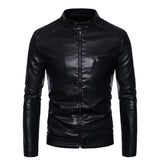 Herren-Lederjacke mit Fellbesatz
