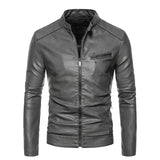 Herren-Lederjacke mit Fellbesatz