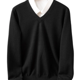 Eleganter Herrenpullover mit V-Ausschnitt