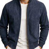 Elegante Herrenjacke in Wildleder-Optik