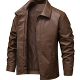 Herren-Bikerjacke aus Leder im Vintage-Stil
