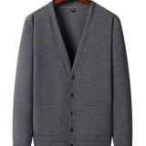 Eleganter Herrencardigan mit V-Ausschnitt