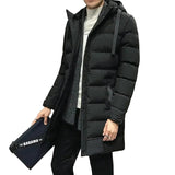 Lange Herren-Winterjacke in Slim Fit