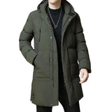 Elegante lange Herren-Winterjacke