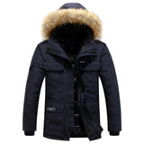 Elegante wattierte Herren-Winterjacke