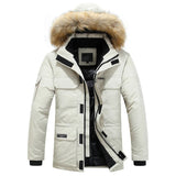 Elegante wattierte Herren-Winterjacke